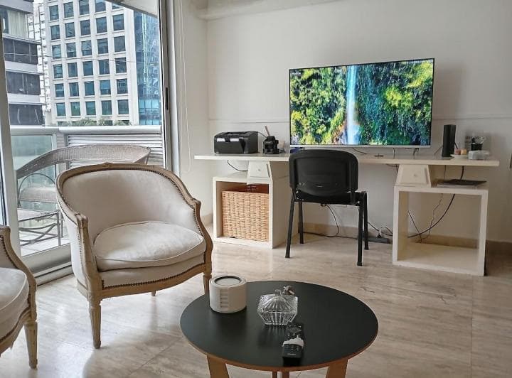 Alquiler Piso Amoblado Libertador 5600 cochera Parrilla Pileta Vigilancia Amenities 1