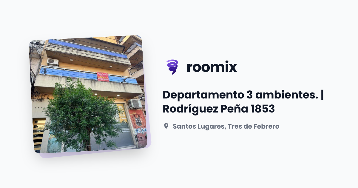 Depto 3 amb en alquiler en Santos Lugares, Tres de Febrero de 49m²