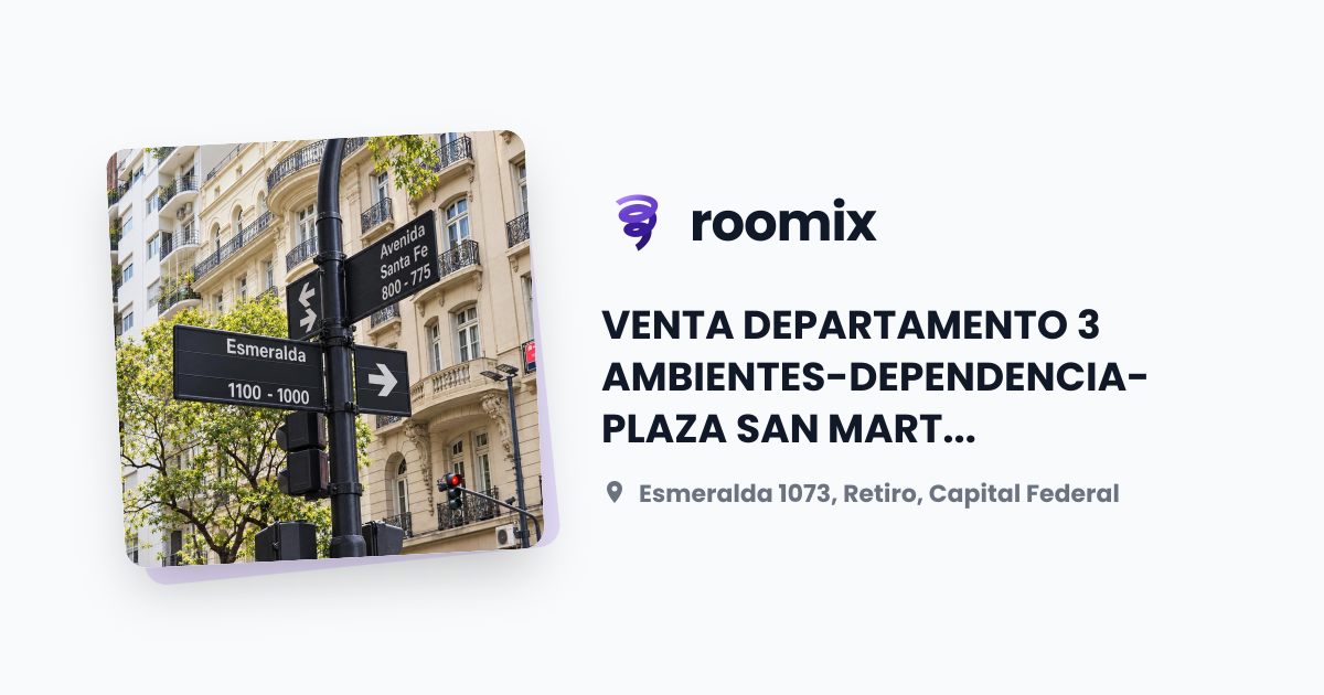 Venta Departamento 3 amb-dependencia-plaza San Martin-retiro de 72m²
